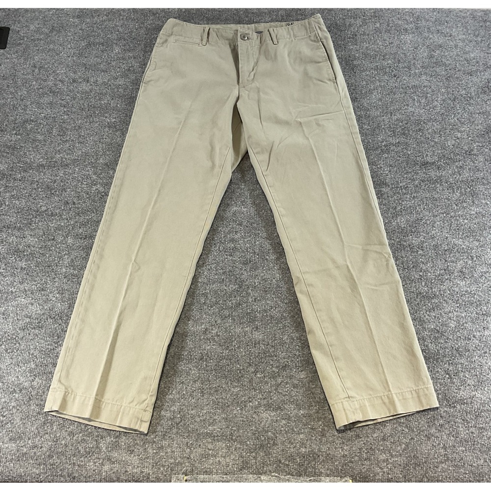 Lucky Brand 1990 34x30 Mens Khaki Chino Pants Straight Fit Classic Cotton Twill